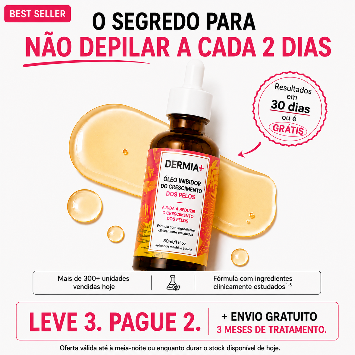 Óleo Inibidor do Crescimento dos Pelos