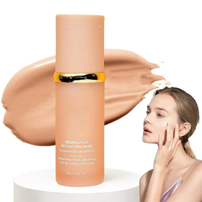 Base Líquida Hidratante 4 em 1 com Corretor e Proteção Solar FPS 50+