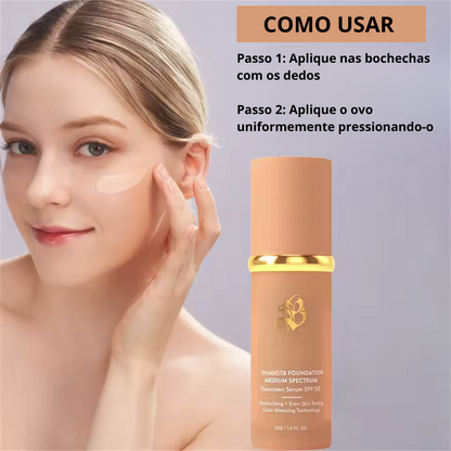 Base Líquida Hidratante 4 em 1 com Corretor e Proteção Solar FPS 50+