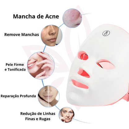 Máscara Facial de Luz de Led