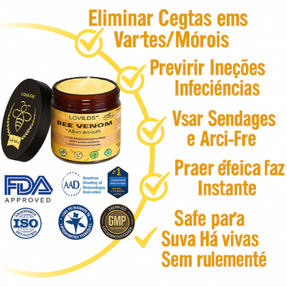 LOVILDS™ Creme Total com Veneno de Abelha – Testado e Aprovado por Especialistas nos EUA