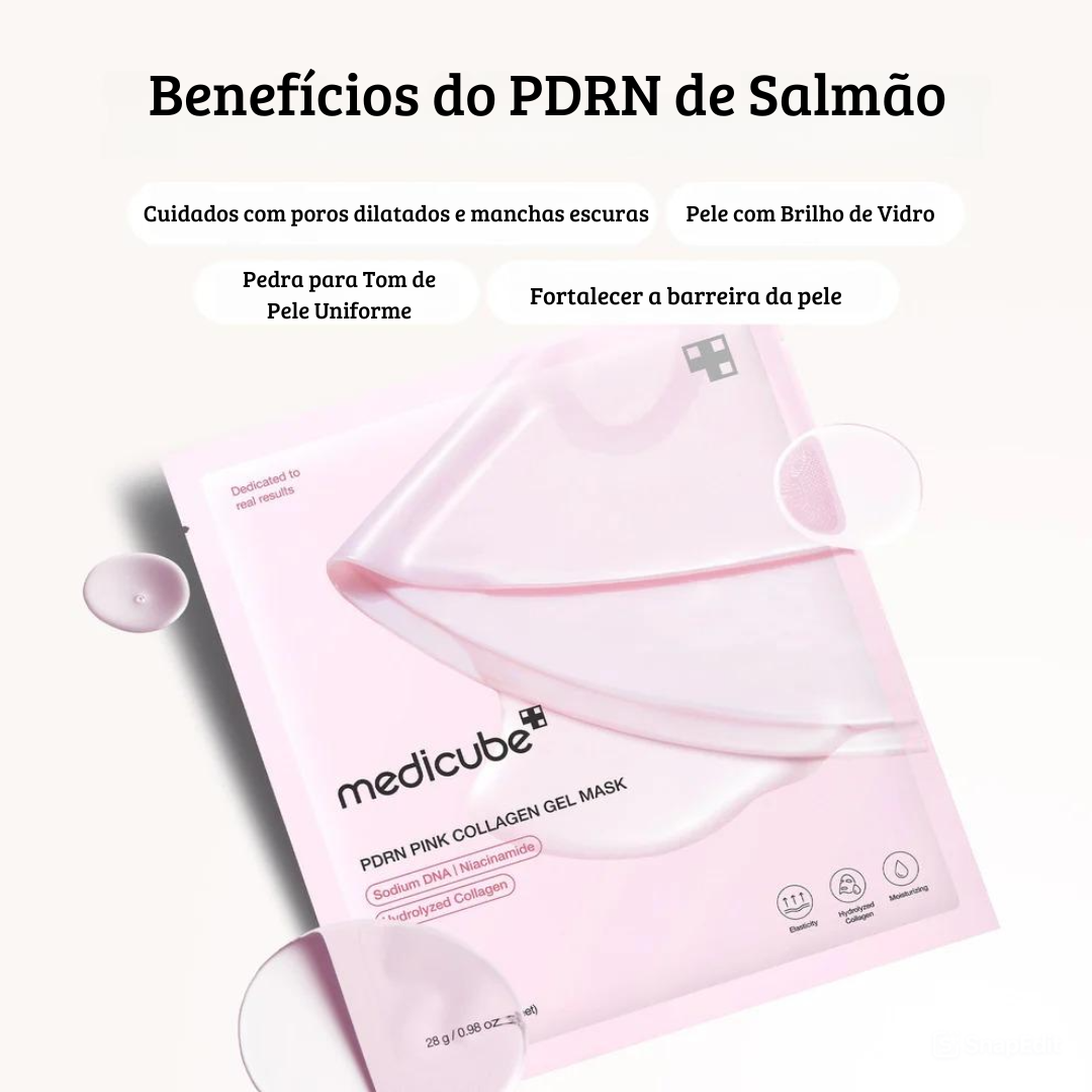 Máscara Gel Medicube Salmão PDRN Colagénio Rosa