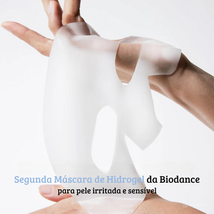 Máscara de hidrogel com Colagénio e peptídeos