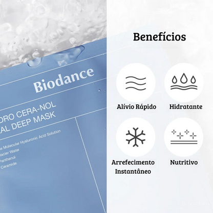 Máscara de hidrogel com Colagénio e peptídeos