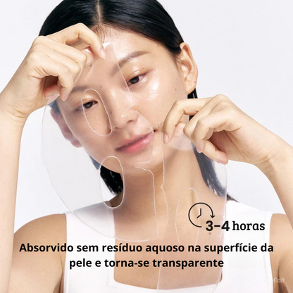 Máscara de hidrogel com Colagénio e peptídeos