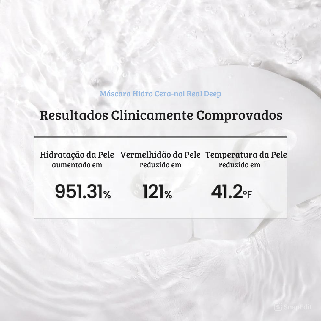 Máscara de hidrogel com Colagénio e peptídeos