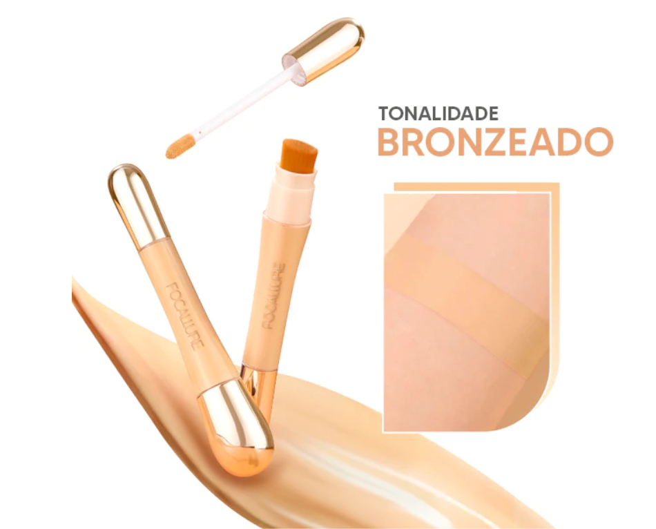 Corretor Focallure 2 em 1 - Antimanchas e Rejuvenescedor